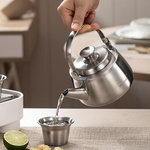 304 stainless steel teapot cup set with tea partition loading and unloading anti scalding thickening small tea making pot 500ml