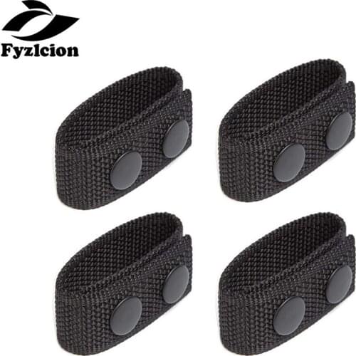 4Pcs/Set Tactical Belt Buckle Police Military Accessory Double Snaps Nylon Tactical Belt Loop Holder Keeper