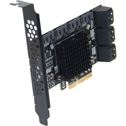 New Computer Adapter 10-port PCIE To SATA 3.0 Interface Rate Expansion Card Controller Card For Windows 10/8/7 Operating System