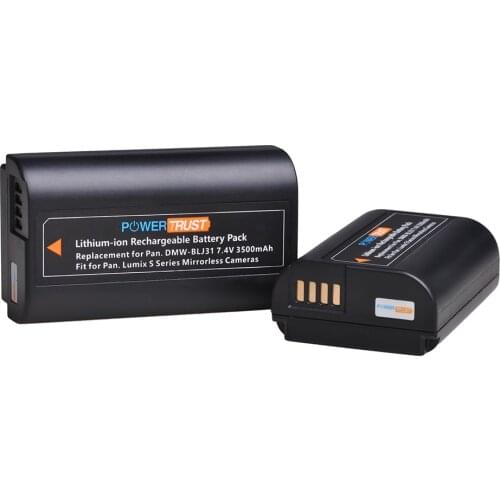 2x DMW-BLJ31 BLJ31 DMWBLJ31 3500mAh Battery for Panasonic LUMIX S1, S1R,S1H, LUMIX S Series Mirrorless Camera Batteries