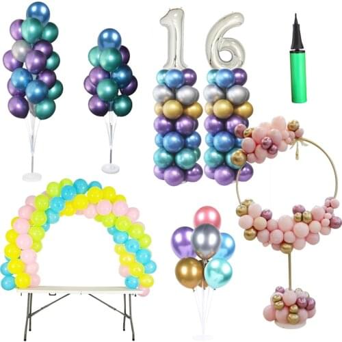 Birthday Wedding party balloons accessories balloon stand arch ring wreath baby shower baloon pump bow support ballon holder