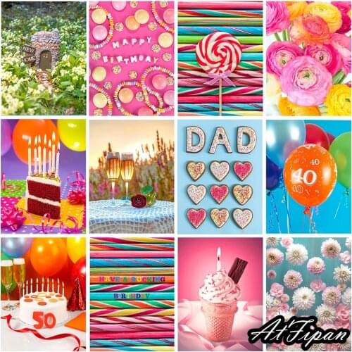 5D DIY Diamond Painting Birthday Gift Picture Candy Color Full SquareRound Mosaic Decoration Gift New Product Hot Sale