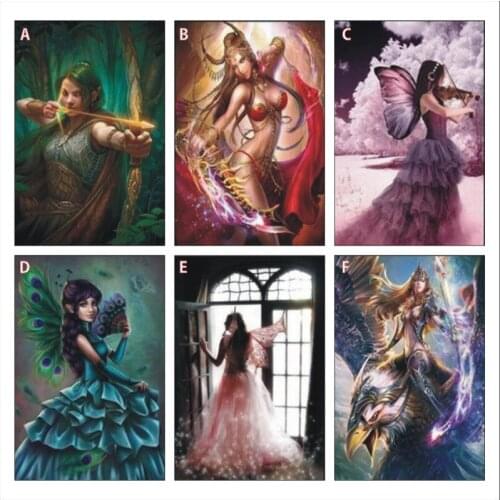 5D DIY Diamond Painting Elf Girl Mosaic Rhinestone Sticker Diamond Home Decoration Bedroom Decoration Painting LY09