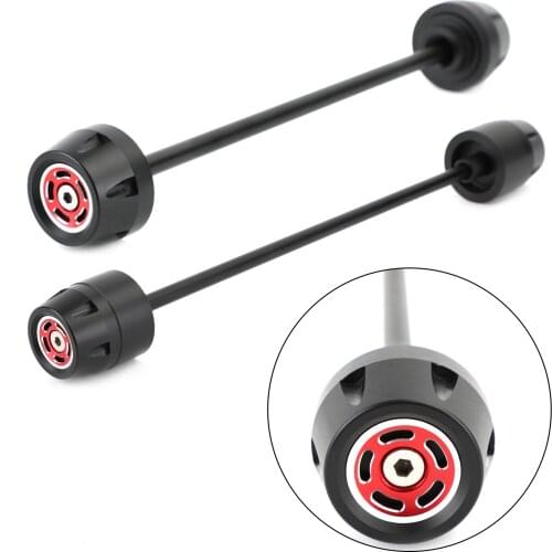 Artudatech Axle Sliders Wheel Protector Red Fit for Ducati Scrambler Sixty2 Desert Sled Motorcycle Accessories Parts