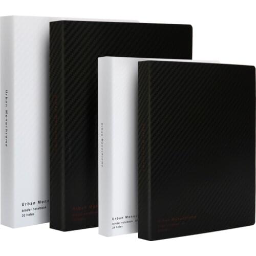 KOKUYO Binder Notebook Urban Monochrome Black White Loose-leaf Book Cover 40Sheets A5 B5 Office Student Stationery