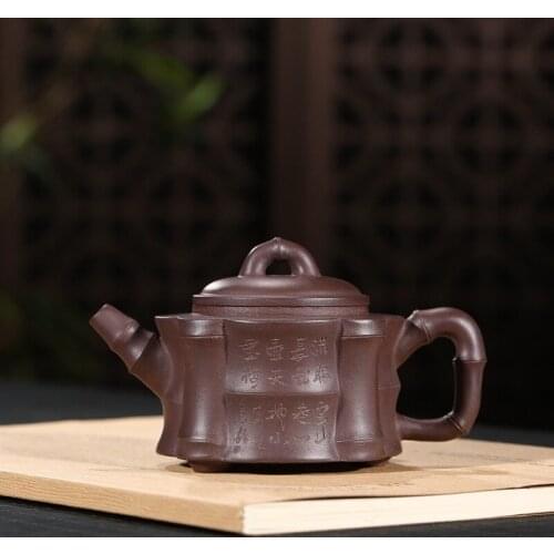 Teapot yixing daily provisions product launches violet arenaceous kung fu masters peng-cheng gu bundle of bamboo pot