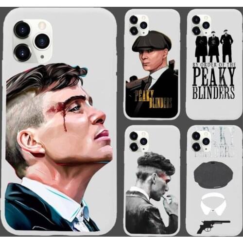 Peaky Blinders Thomas Phone Case White Color for iPhone 6 7 8 11 12 s mini pro X XS XR MAX Plus