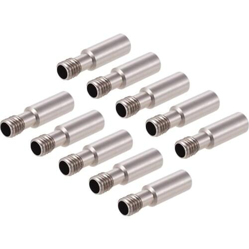 4/8PCS Creality 3D Stainless Steel Heat Break Nozzle Throat M6 * 28mm for 3D Printer Extruder Hot End 1.75mm Filament, 5pcs