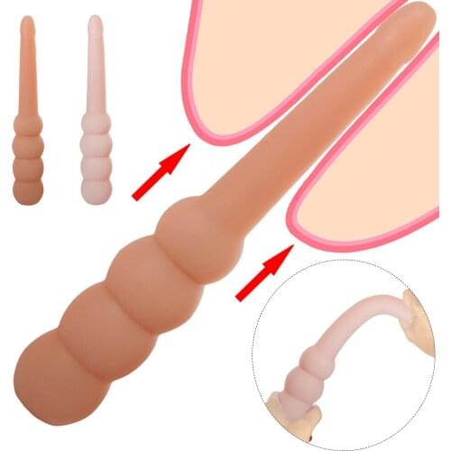 Long Anal Plug Dildo Butt Plug Anus Dilator For Women Men Gay Masturbation Anal Beads Prostate Massager Anal Sex Toys For Adults