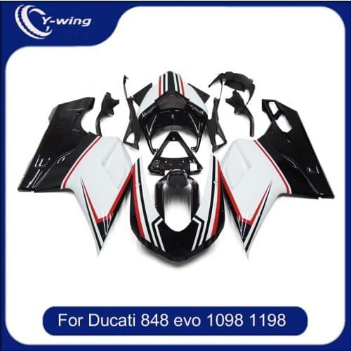 For Ducati 848 evo 1098 1198 2007 2008 2009 2010 2011 2012 2007-2012 high quality brand new ABS motorcycle fairing kit
