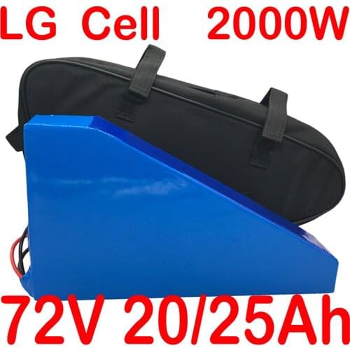 Free Tax 72V Triangle Battery 72V 25Ah 20Ah 17Ah 17Ah Lithium Ebike Battery 72V 2000W 2500W 3000W Electric Bike Scooter Motor