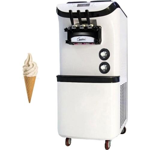 Ice Cream Machine Stainless Steel Soft Ice Cream Makers 3 Flavors Ice Cream Machine Vending