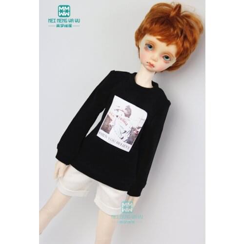 Clothes for doll fit 43cm 1/4 BJD MSD doll fashion trend sweatshirts, sports shorts