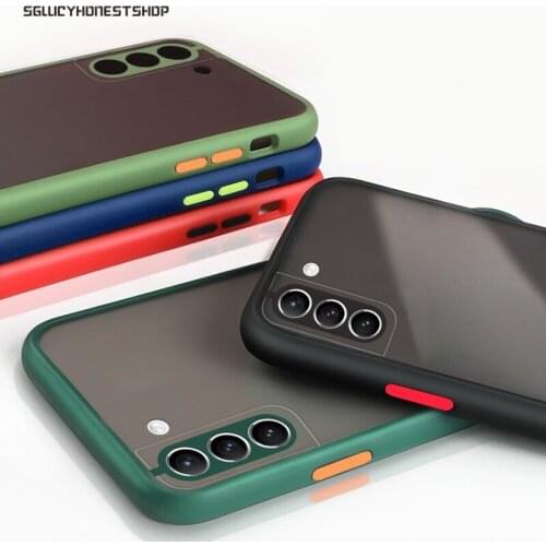 Shockproof Armor Matte Case For Samsung S21 A52 A72 A32 A42 5G Note 20 Ultra S20 FE S8 S9 S10 Plus A51 A71 Soft Hard PC Cover
