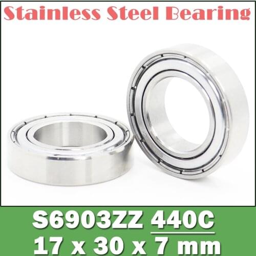S6903ZZ Bearing 17*30*7 mm ( 10PCS ) ABEC-1 S6903 Z ZZ S 6903 440C Stainless Steel S6903Z Ball Bearings
