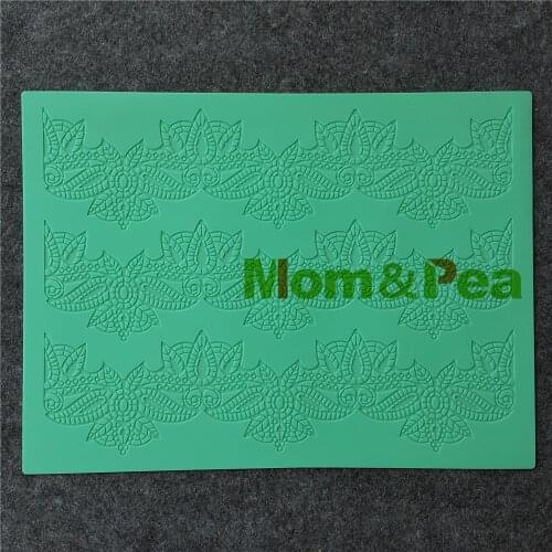 Mom&Pea GX201 Silicone Lace Pad Cake Decoration Fondant Cake 3D Mold Food Grade Silicone Mould
