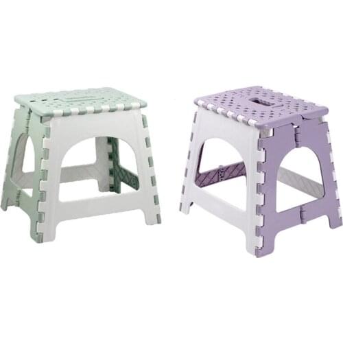 SHGO HOT-Folding Step Stool Portable Chair Seat for Home Bathroom Kitchen Garden Camping Kids and Adults Use Chair Seat