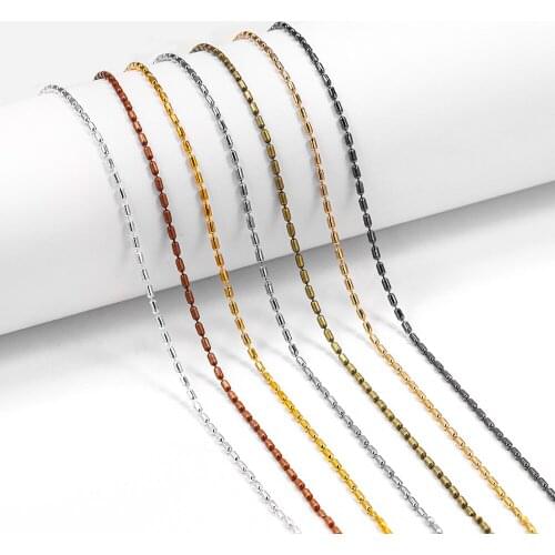 2m/pack 1.5mm Copper Bamboo Ball Beads Chain Connectors For Bracelet Necklace DIY Jewelry Making Findings Accessories Wholesale