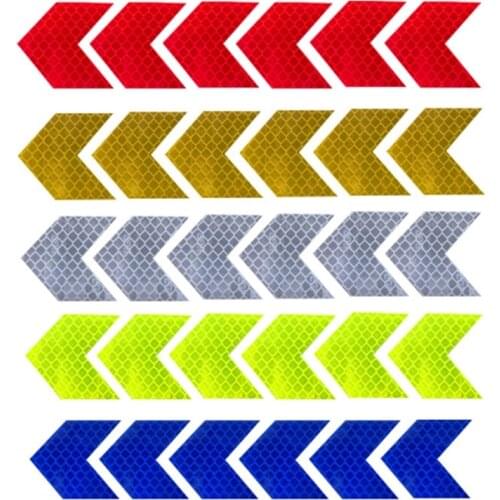 12 Pcs/Set Bike Reflective Stickers Bicycle Fender Luminous Sticker Car Motorcycle Fluorescent Warning Decor Cycling Accessories