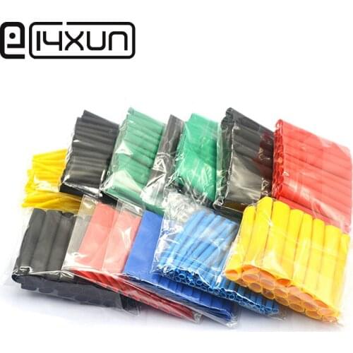 12 Type Black Heat Shrinkable Tube ratio 2:1 DIY Repair Wire Data Line Plug Electronic Component Protection Tube Colorful