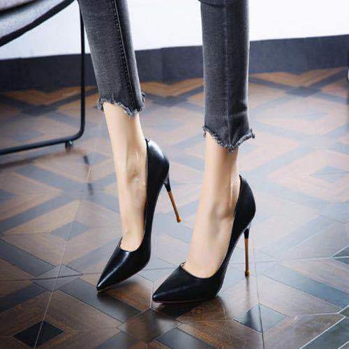 High heels female 2021 four seasons new star the same style trend all-match pointed toe stiletto single shoes womens shoes