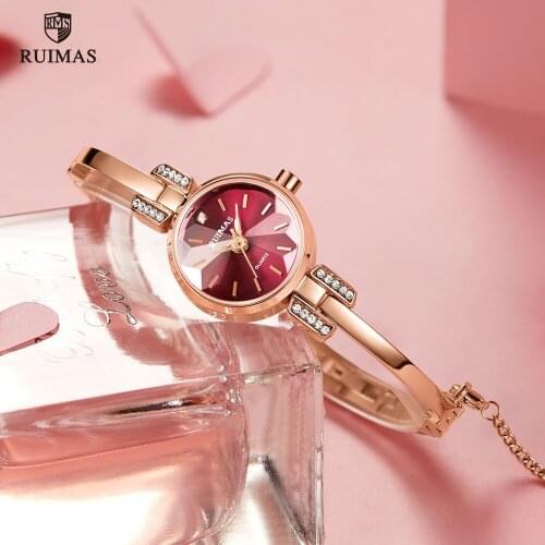 RUIMAS Luxury Rose Gold Bracelet Watches Women Top Brand Waterproof Wristwatch Lady Waterproof Quartz Watch Female Relogio Clock