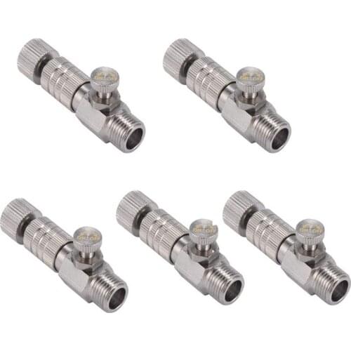 1/8Inch Airbrush Air Hose Quick Release Disconnect Coupler Release with Air Adjustment Valve Adapter