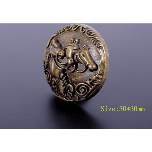 10X WESTERN HORSE SADDLE THREE HORSE HEAD SADDLE RODEO LEATHER COPPER CONCHOS