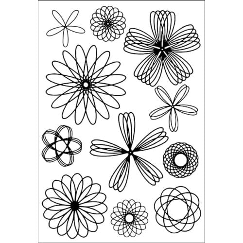 11x16 Flowers Transparent Clear Rubber Stamp Sheet Cling Scrapbooking Photo Album PaperCard DIY Craft