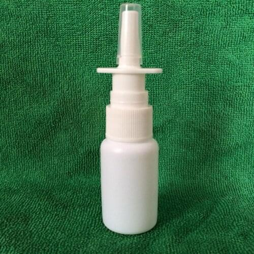 2Pcs/Lot 20ml White Empty Plastic Nasal Spray Bottles Pump Sprayer Mist Nose Spray Refillable Bottles For Medical Packaging RB22