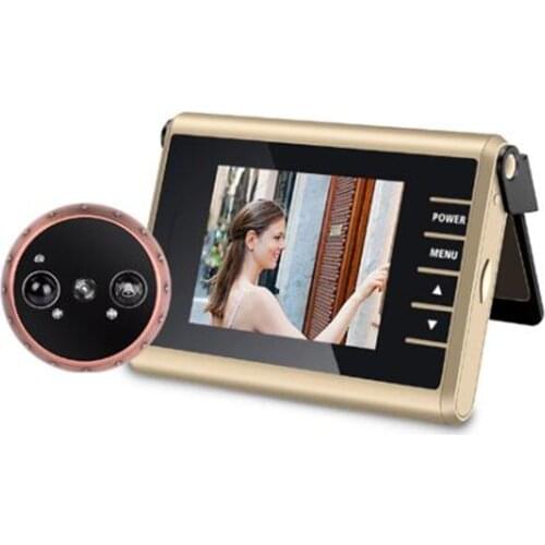 3 Inch 120 Degree Wide Angle Motion Detection Video Door Phone Peephole Doorbell
