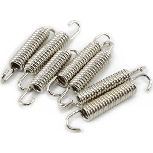 6pcs 58mm Motorcycle Exhaust Mounting Spring Rotatable with Welding Fastener Stainless Steel
