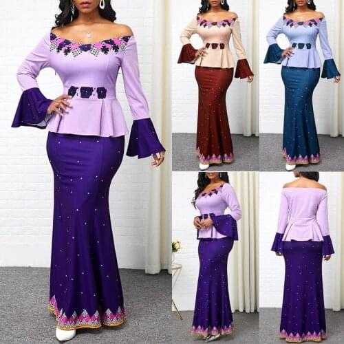 African Print Dashiki Dresses For Women 5XL Plus Size Ankara Long Dress Patchwork Ethnic African Clothes Robe Africaine Femme