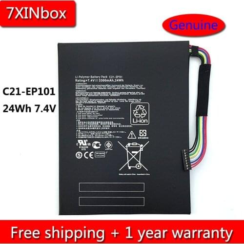 7XINbox 24Wh 7.4V Genuine C21-EP101 Battery For Asus Eee Pad Transformer TF101 TR101 Mobile Docking Series 3300mAh Batteria