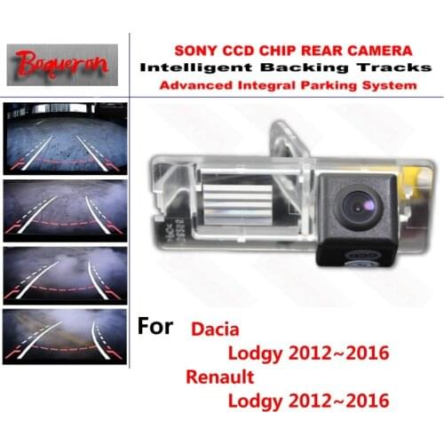 For Dacia Lodgy / For Renault Lodgy 2012~2016 CCD Car Backup Parking Camera Intelligent Tracks Dynamic Guidance Rear ViewCamera
