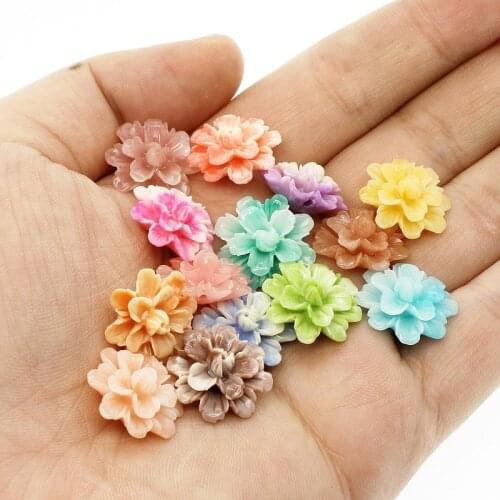 10pcs Fashion Jewelry Coral 17mm Flower Loose Beads for Charms Womens Jewelry Making DIY Bracelet Necklace Earrings Accessories