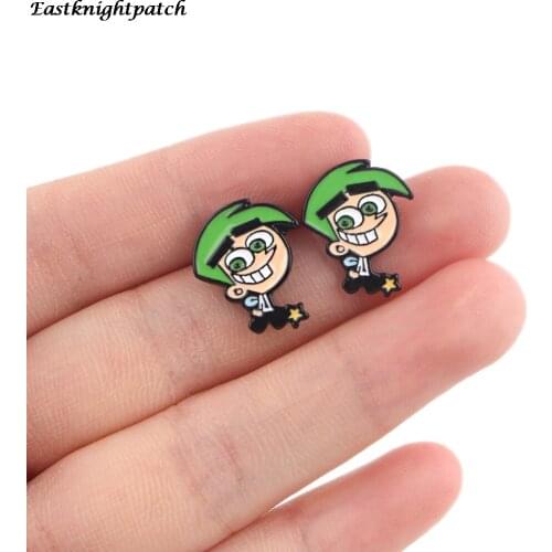 E2474 Cartoon Lovely Enamel Stud Earrings Fashion Jewelry for Female Gift Classic Cosplay Earrings Accessories