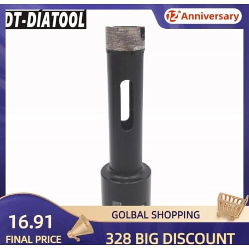 DT-DIATOOL 1pc 5/8-11 Thread Dia18mm Laser Welded Diamond Dry Drilling Core Bits Drill Granite Marble Nature Stone Hole Saw