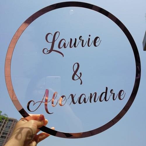 Custom Wedding Sign Hoop Style Circle With Name Wedding Decor Photo Prop Wall Sign for Bride&Groom Unique Wedding Party Gift