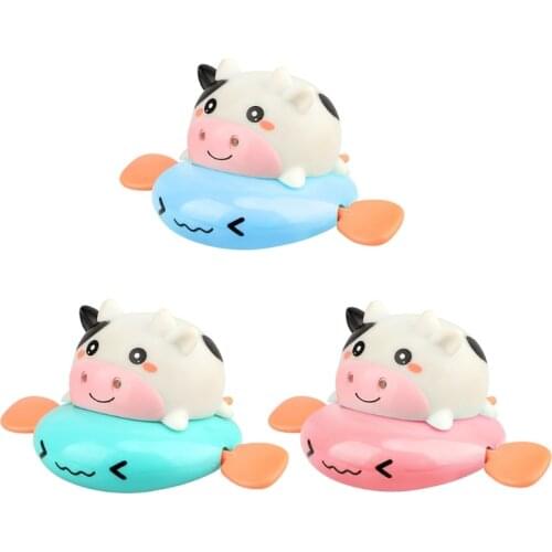 J60B Non Toxic Water Playing Toy Bathtub Cute Cow Shape Interactive Toy for Infant