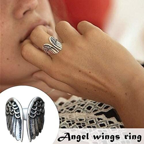 Angel Wings Ring Statement Ring Bohemian Angel Wings Jewelry Retro Adjustable Ring