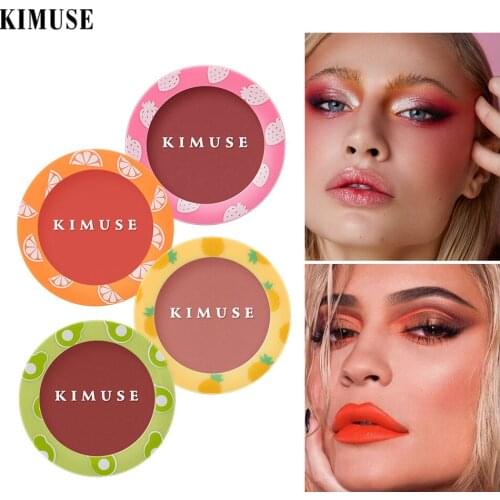 KIMUSE Matte Eatable Lipstick Flowers Rouge Long Lasting Blush Eyeshadow 3 in 1 Brighten Concealer Peach Creamy Blush Makeup
