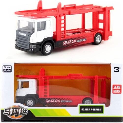 1:64 alloy car model Semi trailer carrier toy vehicles metal diecasts Inertial taxiing toys kids toys free shipping