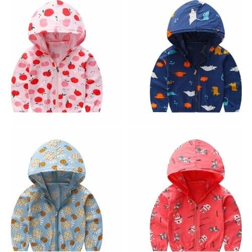 Fashionable Boutique Coat Boys And Girls Summer Long Sleeves Sunscreen Clothes Cotton Cartoon Casual Coat 1-7 Years 2021 New