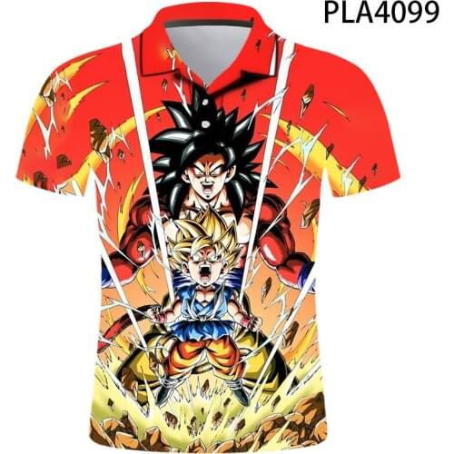 Anime 3D Print Polo Shirt Men Ropa Dragon Cool Polo Homme Fashion Camisas Streetwear Casual Hombres Harajuku Short Sleeve Ropa