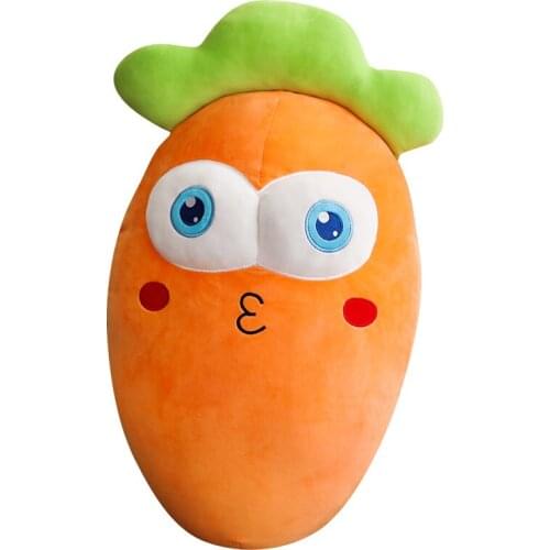 45 cm 3D Expression Carrot Pillow Stuffed Plants Toys Simulated Plush Pillows Childrens Day Gifts Cute Lovely Soft Girl Present