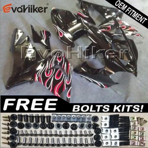 ABS plastic Fairings for ZX10R 2004 2005 black ZX 10R 04 05 bodywork kit motorcycle panels Injection mold