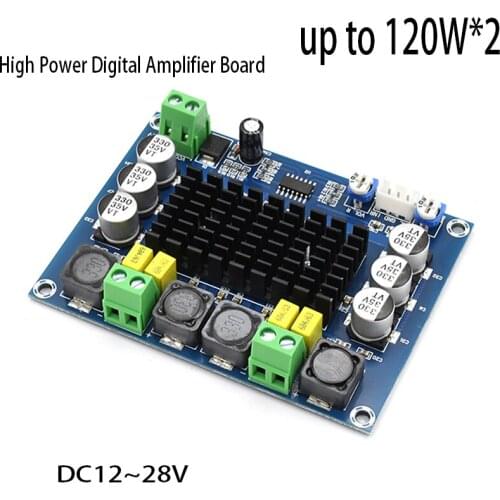 KYYSLB DC12~28V 2*120W High Power Amplifier Board TPA3116D2 Class D Home Audio Digital Amplifier Board Dual Channel XH-M543