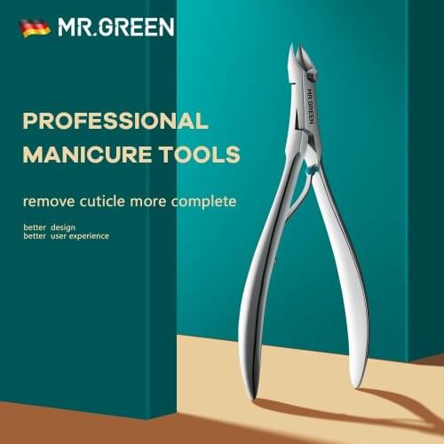 MR.GREEN Professional Cuticle Cutter Trimmer Tools Clippers Remover Pedicure Manicure Nail for Fingernails and Toenails