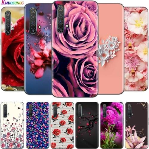 Transparent Cover Beautiful and lovely flower rose For OPPO AX7 A1K A93 A92 A73 A72 A53S A52 A32 A31 A9 A11 A7 A5 2020Phone Case
